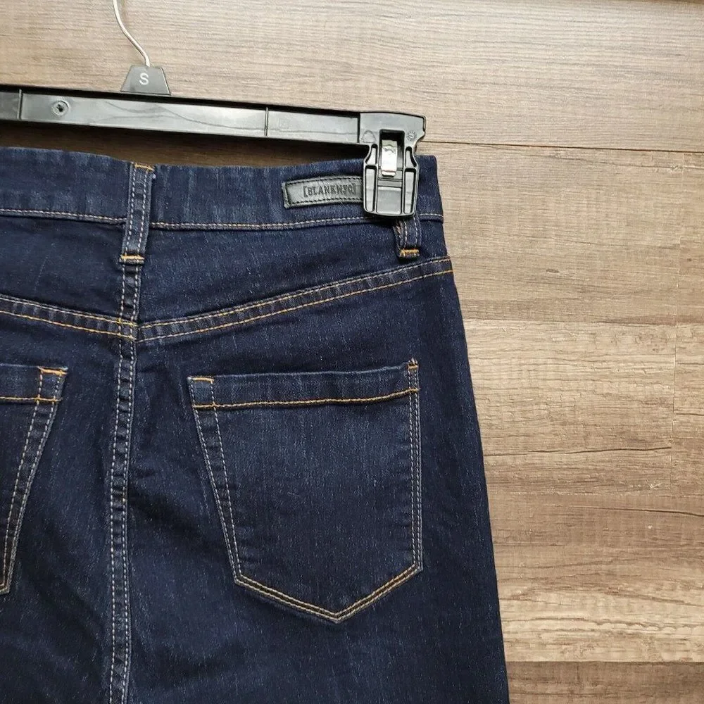 Blanknyc‎ Ankle Skinny Jeans Blue Dark Wash Womens Size 27 Stretch Denim Pockets